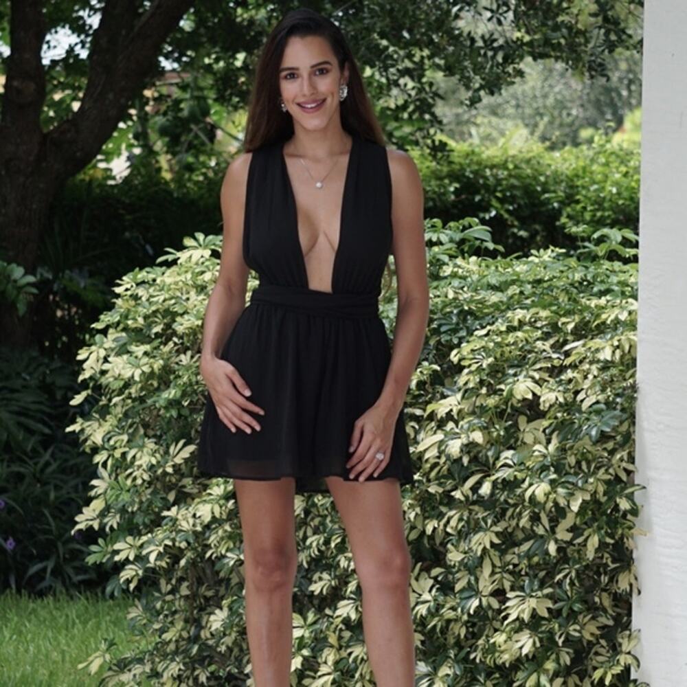Revolve Black Multiway Romper Small